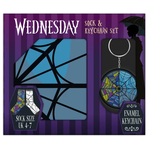 Wednesday dárkový set klíčenka a ponožky