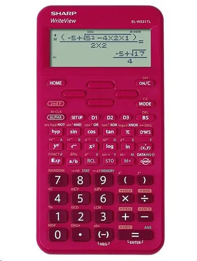 SHARP kalkulačka - ELW531TLBRD - Blister - červená