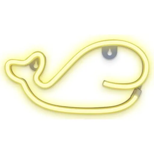 Dekorativní LED neon Velryba teplá bílá