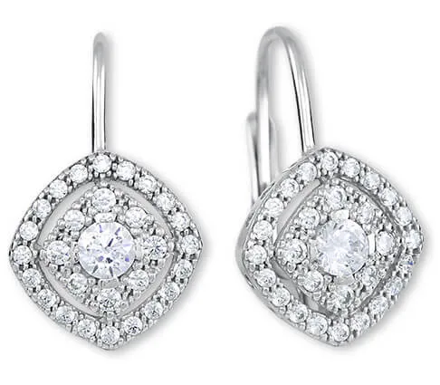 Soliter Něžné stříbrné náušnice s krystaly 436 001 00574 04