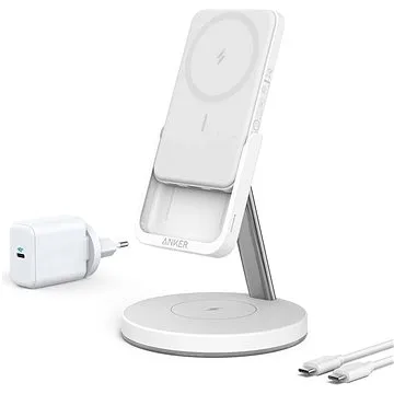 Anker PowerWave Mag-Go 2-in-1 Stand 5K White (B25A7321)