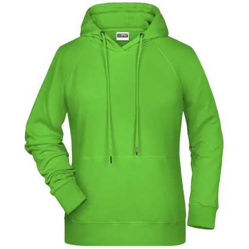 James & Nicholson (Daiber) Dámská mikina s kapucí z biobavlny 8023 - Limetkově zelená | XL