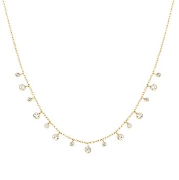 Rosefield Pozlacený dámský náhrdelník s krystaly Dangling JNDCG-J1017