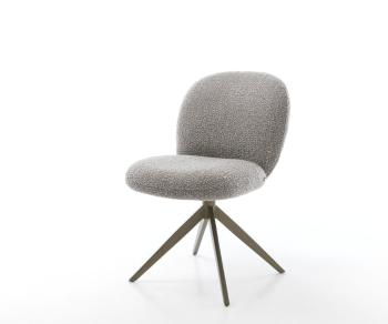 Jídelní židle Nube-Flex křížová podnož široká kov bouclé