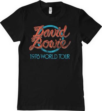David Bowie Tričko 1978 World Tour Unisex Black L