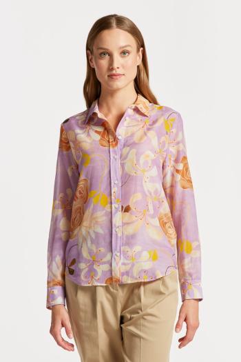 KOŠILE GANT REG FLORAL COT SILK SHIRT SOOTHING LILAC