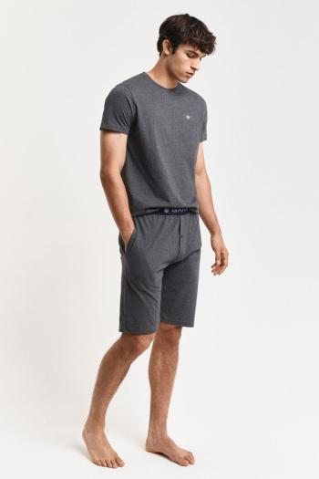 PYŽAMO GANT PAJAMA SET T-SHIRT AND SHORTS ANTRACIT MELANGE