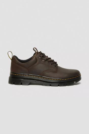 Kožené polobotky Dr. Martens Reeder pánské, hnědá barva, DM27103207