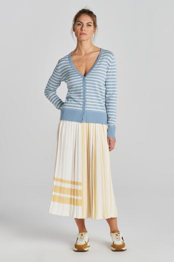 KARDIGAN GANT FINE KNIT STRIPED CARDIGAN DOVE BLUE