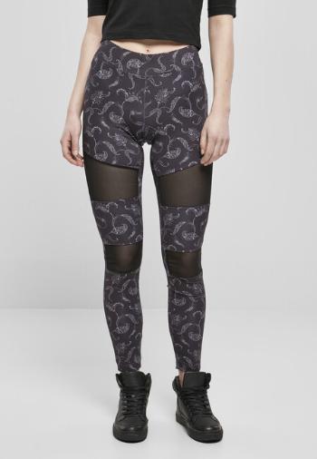 Urban Classics Ladies Tech Mesh AOP Leggings blackpaisley - XS