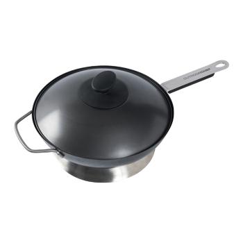 Grill acél serpenyő fedővel ø 33 cm – Outdoorchef