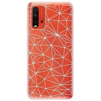 iSaprio Abstract Triangles 03 - white pro Xiaomi Redmi 9T (trian03w-TPU3-Rmi9T)