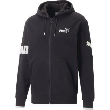 Puma COLORBLOCK FULL-ZIP HOODIE Pánská mikina, černá, velikost