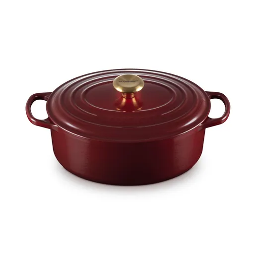 Kastrol SIGNATURE 29 cm, 4,7 l, oválný, GARNET, litina, Le Creuset