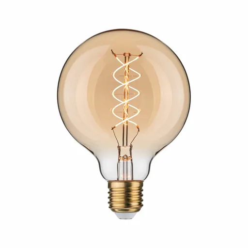 PAULMANN Rustic Shine Standard 230V LED Globe E27 Filament S-Form 4,2W 1800K stmívatelné zlatá