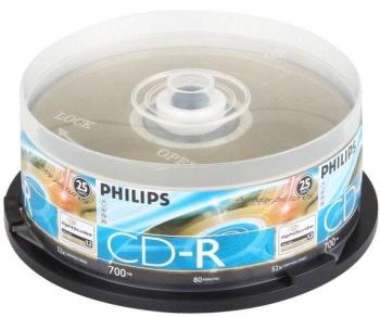 Philips CD-R 80 52x 25db/henger nyomtatható CPHPC25