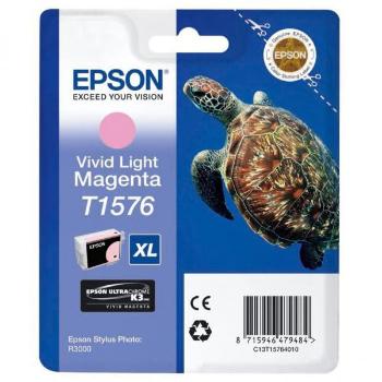 EPSON T1576 (C13T15764010) - originální cartridge, světle purpurová, 26ml