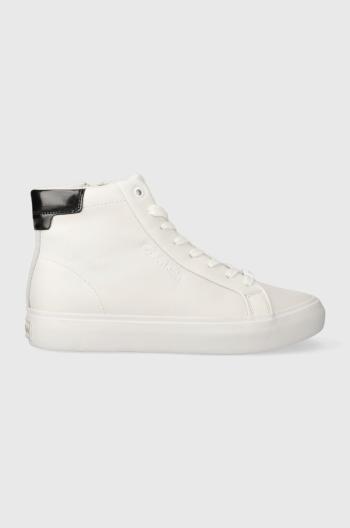 Kecky Calvin Klein VULC HIGH TOP dámské, bílá barva, HW0HW01679