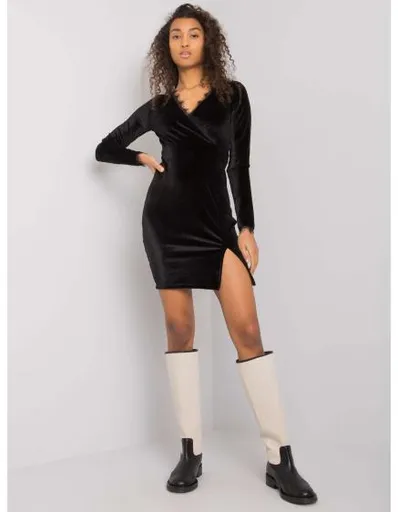 Dámské šaty s rozparkem Simmae RUE PARIS černé