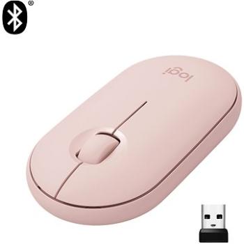 Logitech Pebble M350 Wireless Mouse, růžová (910-005717)