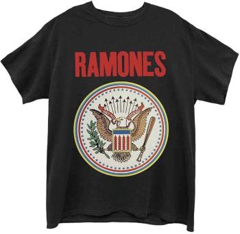 Ramones Tričko Full Colour Seal Unisex Black XL