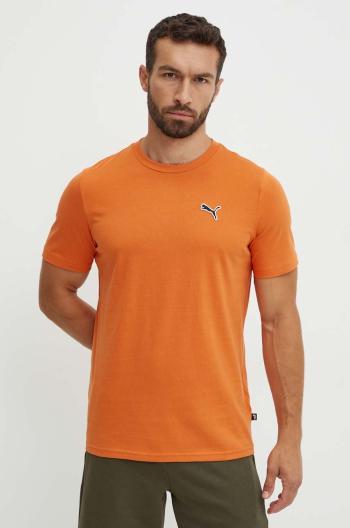 Bavlněné tričko Puma BETTER ESSENTIALS oranžová barva, 675977