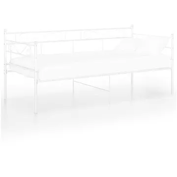 Shumee bílý kovový 90×200 cm, 324768 (324768)