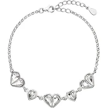 EVOLUTION GROUP 33109.1 dekorovaný krystaly Swarovski® ve tvaru srdce (Ag925/1000, 3,9 g, bílý) (8590962332889)