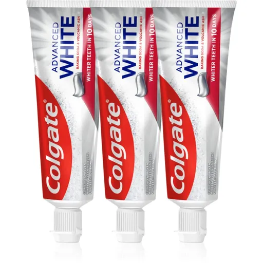 Colgate Advanced White Volcanic Ash and Baking Soda přírodní zubní pasta 3x75 ml