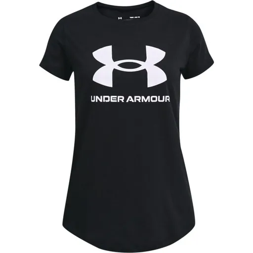Under Armour LIVE SPORTSTYLE GRAPHIC SS Dívčí triko, černá, velikost XL