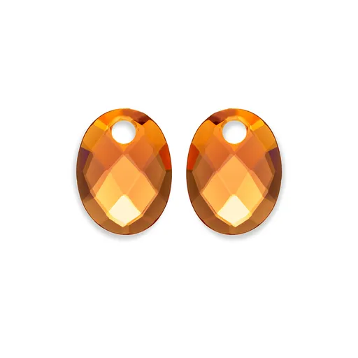 Sparkling Jewels Oválné přívěsky na náušnice z citrínu EAGEM38-MO