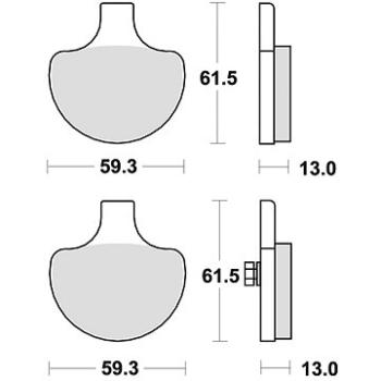 Braking brzdové destičky (sinterová směs CM77) (2ks) M501-334 (M501-334)