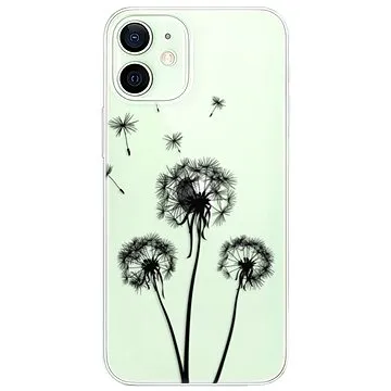 iSaprio Three Dandelions - black pro iPhone 12 (danbl-TPU3-i12)