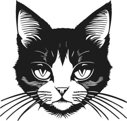 Vsepropejska 3D samolepka na zeď ze dřeva kočka 5 Rozměr (cm): 38 x 36, Dekor: Černá