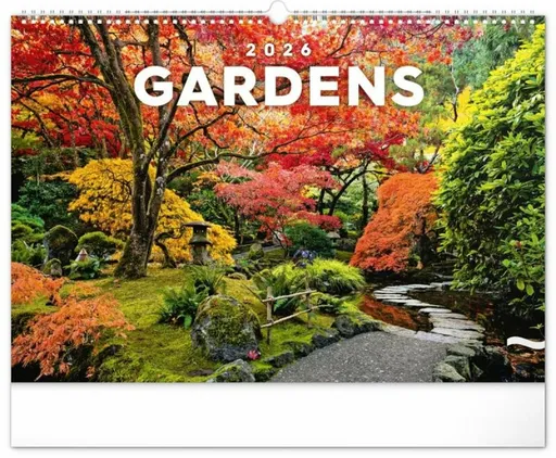 Kalendář 2026 nástěnný: Zahrady