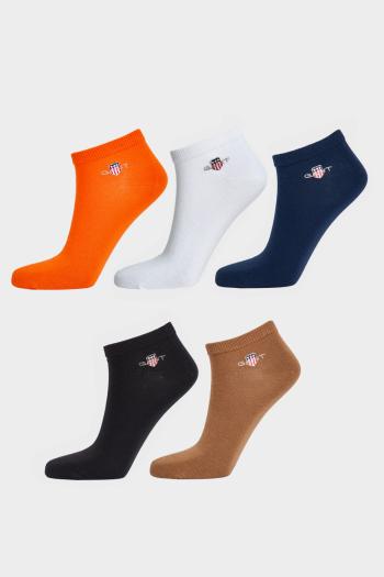 PONOŽKY GANT SHIELD SNEAKER SOCKS 5-PACK VIVID ORANGE