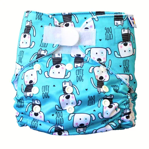 GaGa's pleny Látková plena AIO Pejsek na suchý zip