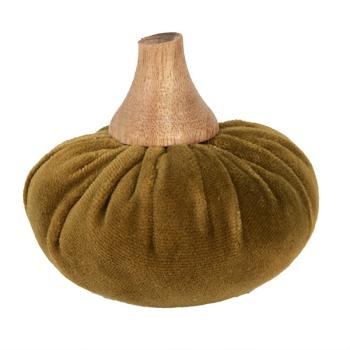 Zelená textilní dekorace dýně Pumpkin S - Ø 9*8 cm 65416