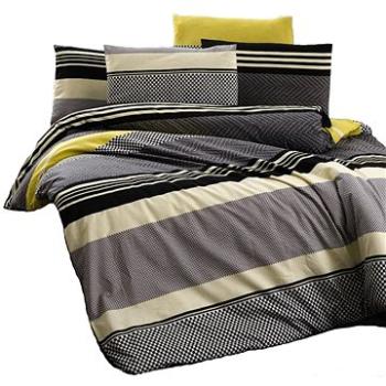 Brotex Povlečení krep 140×200, 70×90 cm, Racing yellow (80201/Z/1988)