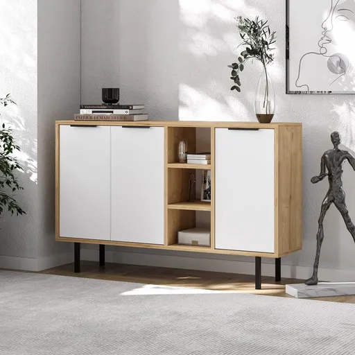 Konzolový stolek Viyana - Sapphire Oak, White