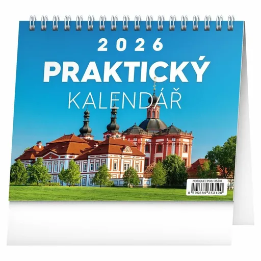 Kalendář 2026 stolní: Praktický kalendář s citáty, 16,5 x 13 cm