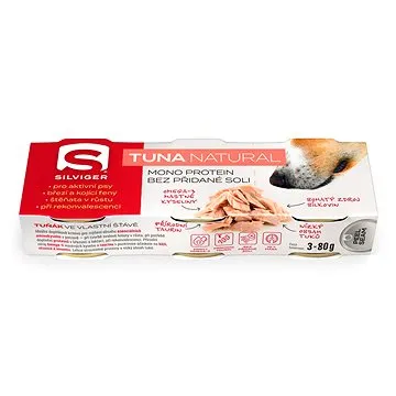 SILVIGER Tuňák přírodní pro psy, konzerva 3x80g (8594209120017)