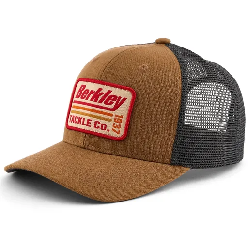 Berkley kšiltovka striper trucker cap brown charcoal