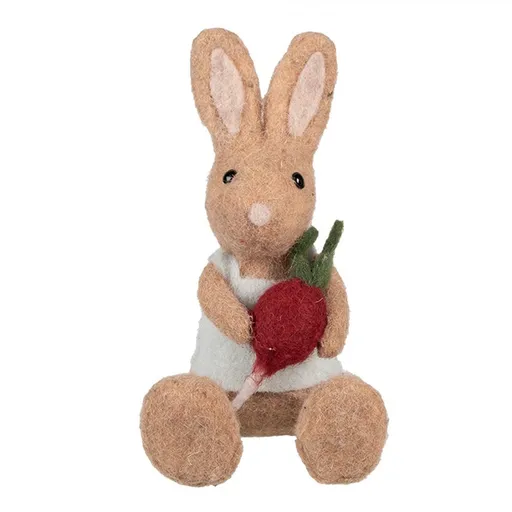 Béžová kuchyňská zástěra s králíčkem Bunny Buddies - 70*85 cm Clayre & Eef