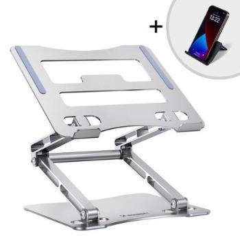MG Laptop Stand V1 stojan na notebook + stojan na mobil, strieborný (WRS-CPY75DSS)