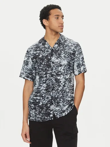 Calvin Klein pánská modročerná košile KM0KM01148 XL