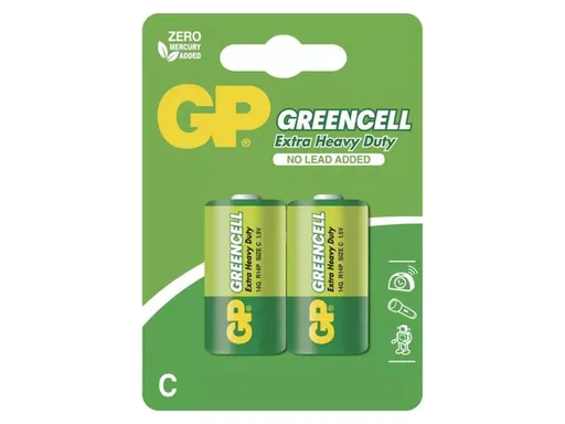 Baterie C (R14) Zn-Cl GP Greencell  2ks / blistr