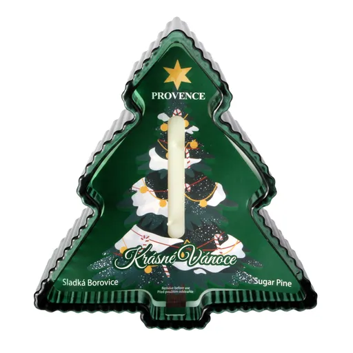 Vonná svíčka ve skle PROVENCE 10 hodin stromek