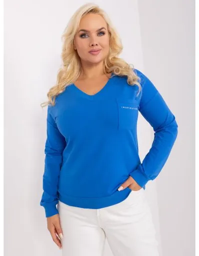 Dámská halenka plus size basic ONE tmavě modrá