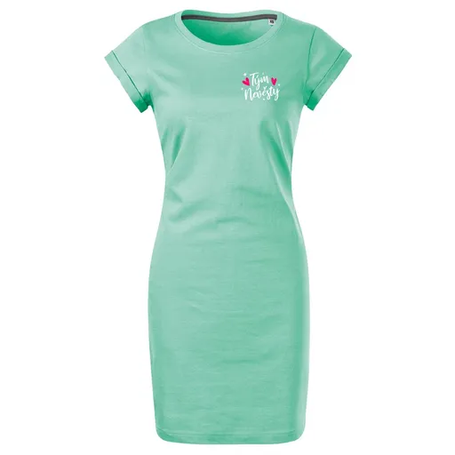 Bontis Šaty Tým nevěsty HVĚZDY A SRDCE - Mátová | L